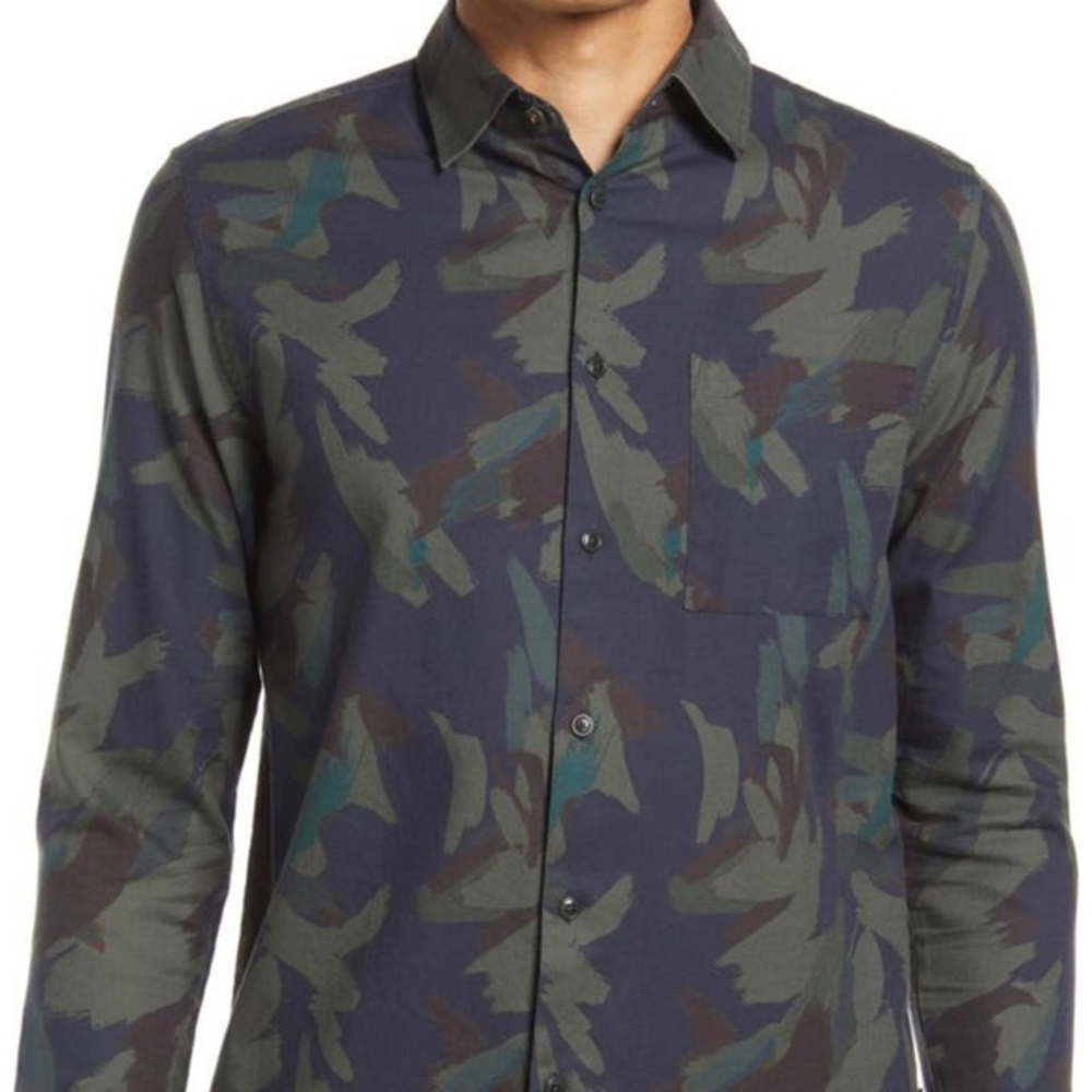 Ted Baker Camo Shirt - NWT - 3/S